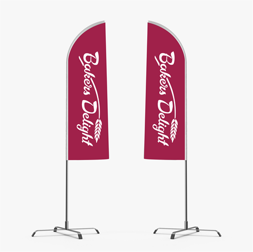 Show details for Custom Double Sided Feather Flag